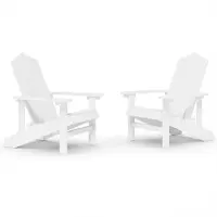Syfax Adirondack-Gartenstühle 2 Stk. HDPE Weiß