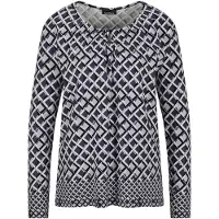 Goldner Print-Shirt "Grafisches Jersey-Shirt mit Rundhals" Bordüre
