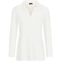 Goldner Langarmshirt "Kurzgröße Halbarm Blusenshirt mit Hemdkragen" Biesen