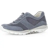 Gabor ROLLINGSOFT Damenschuhe - bequeme Schnür- Halbschuhe blau Freizeit NEU