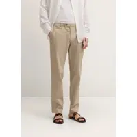 Bugatti Chinohose "Modern Fit", Herren, Gr. 40, Länge 34, beige (50, beige), 86% Baumwolle, 11% Polyester, 3% Elasthan, unifarben, normal, Hosen Chinohose, aus der DynamicSeries