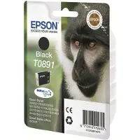 Epson Ink Monkey T0891 Affe DURABrite Ultra Single Black Tinte, Schwarz, Tinte auf Pigmentbasis, 5,8 ml, 1 Stück(e), Einzelpackung