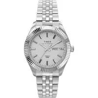 Timex Quarzuhr "LEGACY", silber (silberfarben, weiß), Armbanduhren, Herren, silberfarben, Quarzuhr, Armbanduhr, Herrenuhr, Damenuhr, unisex, Datum, Leuchtzeiger