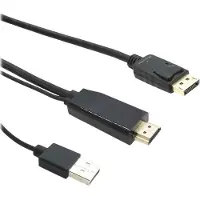 Lindy 41426, 2 m, HDMI + USB, DisplayPort, Männlich, Männlich, Gerade