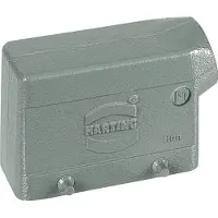 Harting Han 16B Tüllengehäuse niedrig, 1xM25 seitlicher Kabelabgang, für 2 Bügel (am Unterteil) Verschraubung M25