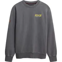 Superdry für Herren. M2014289A Heritage Tab Loose Crew Sweatshirt blau grau (L), Lässig, Baumwolle