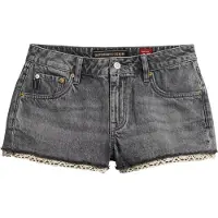 Superdry für Damen. W7110399A Hot Shorts grau (26), Lässig, Baumwolle, Denim