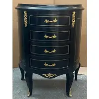 Casa Padrino Barock Kommode mit 4 Schubladen Schwarz / Gold - Handgefertigte Massivholz Kommode im Barockstil - Handgefertigte Barock Möbel - Edel & Prunkvoll