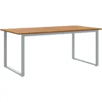 vidaXL Garten Essgruppe 7 stk. Grau Massivholz Akazie
