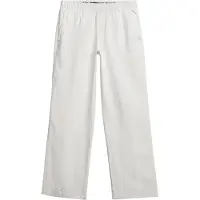 Superdry für Damen. W7011182A Leinenhose mit weißem Kordelzug (42), Lässig