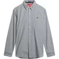 Superdry für Herren. M4011037A Classic Oxford L/S Hemd grau (XXL), Lässig, Baumwolle, Langarm