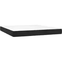 vidaXL Taschenfederkernmatratze Mittel Schwarz 160x210x20 cm Samt