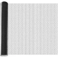 vidaXL Sechseckzaun mit Pfosten 10 x 1 m PVC-beschichteter Stahl Grau