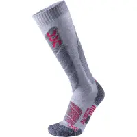 UYN Woman Ski ALL Mountain Socks light grey melange/coral (G725) 41/42