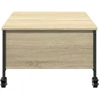 vidaXL Couchtisch mit Rollen Sonoma-Eiche 91x55x34 cm Holzwerkstoff