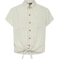 Pieces Pcpia Leinenmix Kurzarmhemd | Beige | M