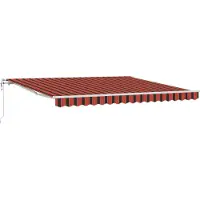 vidaXL Ausziehbare Markise Orange und Braun 400 x 350 cm