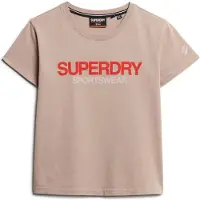 Superdry für Damen. W1011375A T-Shirt mit Sportswear-Logo braun (XS), Lässig, Baumwolle, Kurzarm