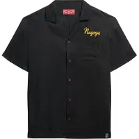 Superdry für Herren. M4010938A Merchant Suika Hemd schwarz (XL), Lässig, Baumwolle, Kurzarm