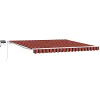 vidaXL Ausziehbare Markise Orange und Braun 400 x 300 cm