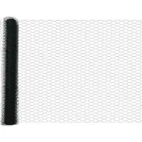 vidaXL Sechseckzaun mit Pfosten 25 x 1 m PVC-beschichteter Stahl Grün