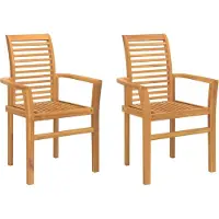 vidaXL Esszimmerstuhl 2 stk. Massivholz Teak Braun 62 x 55 x 94 cm