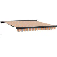 vidaXL Ausziehbare Markise Mehrfarbig 350 x 250 cm