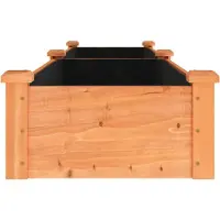 vidaXL Hochbeet mit Einsatz Braun 240x45x25 cm Massivholz Tanne
