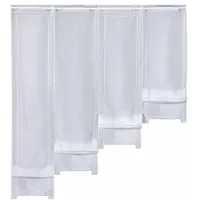 Weckbrodt Scheibengardine "Selina" Gr. 3, silber (silberfarben), B:122cm H:120cm, Voile, Polyester, Gardinen, Scheibengardine, Hochraff, Gardine, Voile, echte Stickerei, transparent, Store