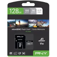 PNY PRO Elite, 128 GB, MicroSDXC, Klasse 10, UHS-I, 100 MB/s, Class 3 (U3)