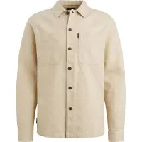 PME Legend Herren Overshirts The Pete Structure Dobby - Creme - Größe 3XL