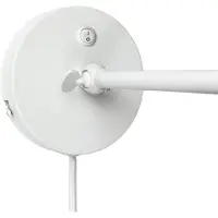 Dyberg Larsen Wandleuchte Futura, weiß, 15W, Kabel, Metall
