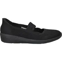SKECHERS Ballerina "ARYA", Damen, Gr. 36, Textil, schwarz (schwarz unifarben), Schuhe Ballerina, Freizeitschuh, Schlupfschuh mit Handsfree Slip-Ins Funktion, Topseller