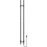 BELVIT Handtuchtrockner elektrisch, Badheizkörper, 150cm, 120W, Dunkelgrau