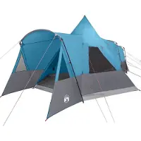 vidaXL Teepee Zelt für 8 Personen 8 Personen Blau