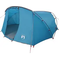 vidaXL Tunnelzelt 4-Personen 4 Personen Blau und Grau