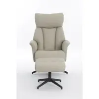 Happy Home Gepolsteter Relaxsessel mit Hocker, - Beige