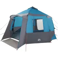 vidaXL Kabine Zelt 12-Personen 10 Personen Blau und Grau