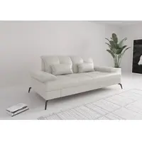 Sit&More 2,5-Sitzer SIT & MORE "Amica, inkl. Sitztiefenverstellung und Armteilverstellung", weiß (reinweiß), B:202cm H:90cm T:122cm, Sofas, 2 5-Sitzer, wahlweise mit Kopfteilverstellung und Schlaffunktion