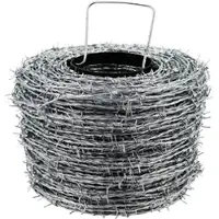 Aquagart 200m Stacheldraht verzinkt 1,6/1,7mm für Wildzaun Forstzaun Knotengeflecht