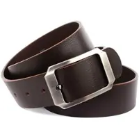 Anthoni Crown Ledergürtel , Damen, Gr. 90, braun (dunkelbraun), Leder, unifarben, Gürtel Ledergürtel, mit satinierter Schließe