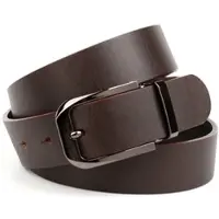 Anthoni Crown Ledergürtel , Herren, Gr. 90, braun, Leder, unifarben, Gürtel Ledergürtel, 3,5 cm breiter Casual-Vollledergürtel