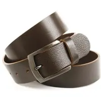 Anthoni Crown Ledergürtel , Herren, Gr. 90, braun, Leder, unifarben, Gürtel Ledergürtel, mit glänzender Dornschließe