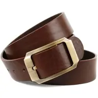 Anthoni Crown Ledergürtel , Damen, Gr. 95, braun (dunkelbraun), Leder, unifarben, Gürtel Ledergürtel, mit goldfarbener Dornschließe