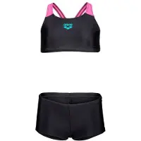 Arena - Girl's Bikini Solid L - Bikini Gr 116 schwarz