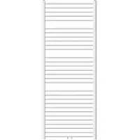 LuxeBath Badheizkörper Sahara, 750x1800 mm, Weiß, gebogen mit Mittelanschluss, ohne Heizstab