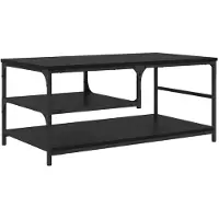 vidaXL Couchtisch Schwarz Eichen-Optik 90 x 49 x 40 cm Holzwerkstoff