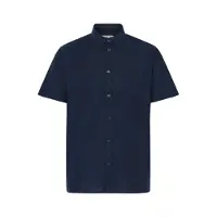 !Solid Leinenhemd SOLID "Leinenhemd SDLitje", Herren, Gr. M, N-Gr, blau (insignia blau), Obermaterial: 80% Baumwolle CO. 20% Leinen LI., Hemden Leinenhemd