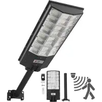 Vevor Solar Straßenlaterne 450000LM, Straßenlampe 8000 W, Solarleuchte mit Dämmerungssensor, LED-Flutlicht mit Bewegungsmelder, IP65 wasserdichte Außenbeleuchtung, für Einfahrt & Hof, 1 Stück