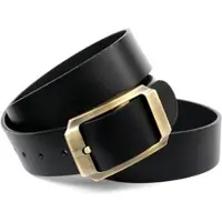 Anthoni Crown Ledergürtel , Damen, Gr. 90, schwarz, Leder, unifarben, Gürtel Ledergürtel, mit Dornschließe in goldfarben